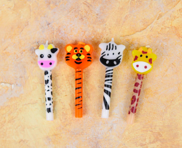 Свещички за рожден ден Сафари, джунгла, животни, 4 броя /Gd/