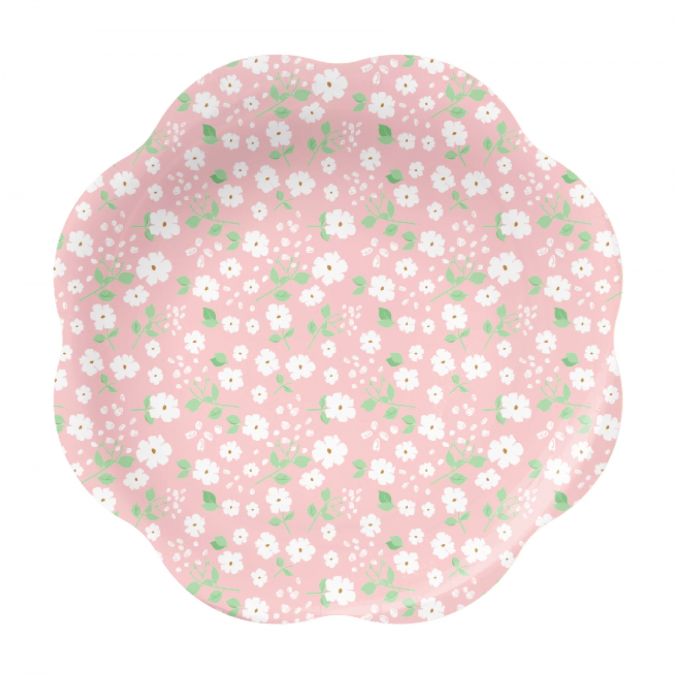 Хартиена чинийка Цветя, 23.0 см, 6 бр. в опаковка /Pp/