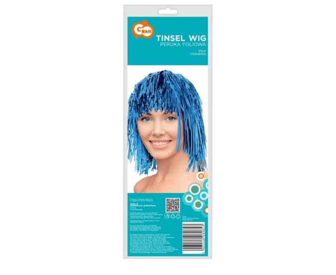 Перука от фолио цвят син /Gd/
