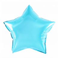Фолиев балон Звезда, цвят светло син, 45см /Pp/