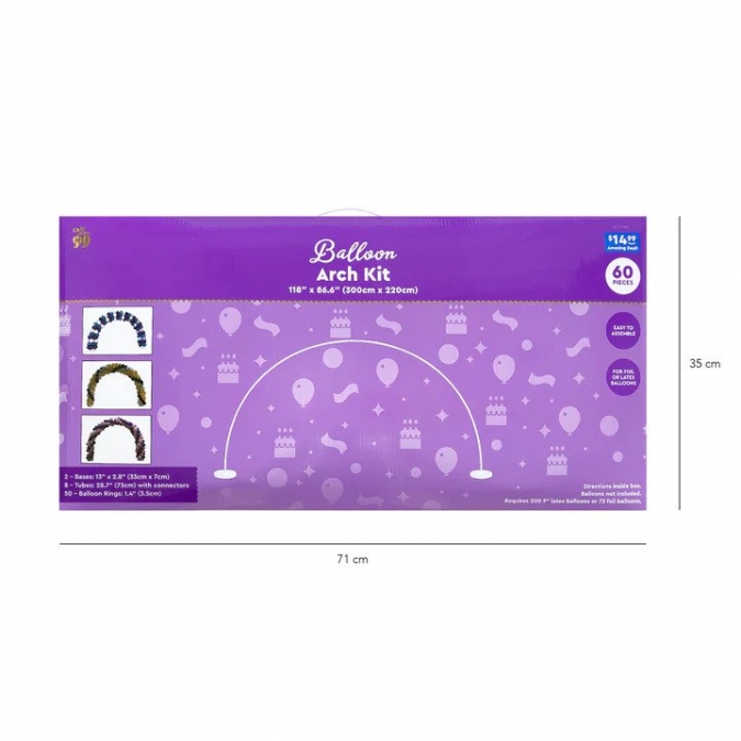 Арка - сглобяем комплект за декорация с балони, размери 300х220см /Pp/