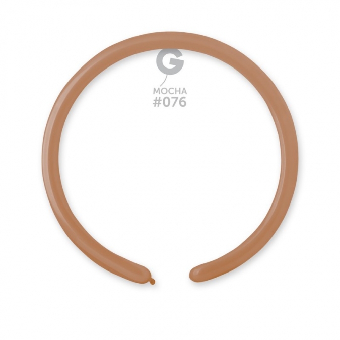 Моделиращи балони цвят кафяв Мока, 5х140см,100бр. в пакет, Gemar D4 076