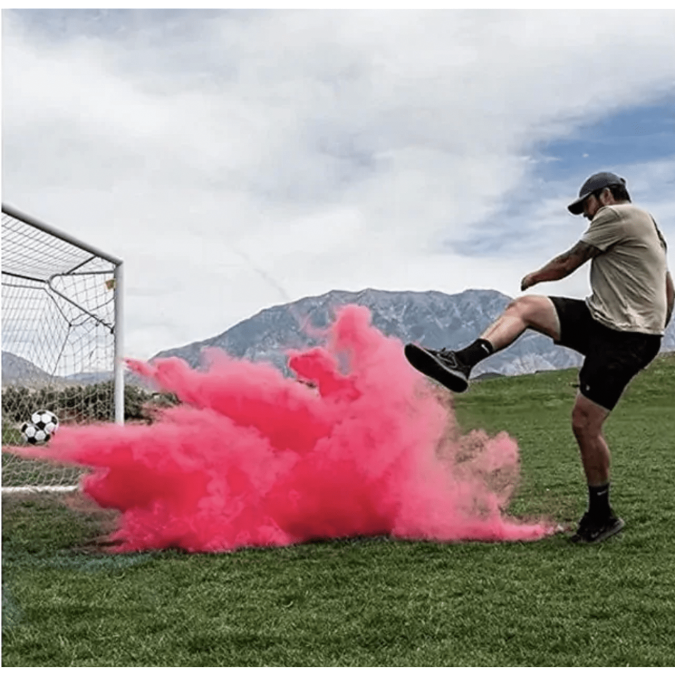 Футболна ПВЦ топка за разкриване на пола "BOY or GIRL" /розов прах/ /Km/