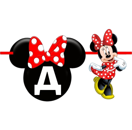 Персонализиран банер Честит Рожден Ден Мини Маус с две вкл. фигури бонус