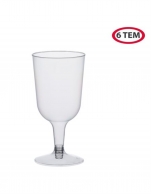 Пластмасова чаша за шампанско, вино, коктейл 180 мл., 6 бр. в опаковка /mb/