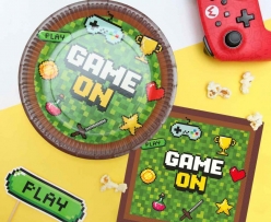 Парти салфетки Майнкрафт/Game on, 33х33см 20бр. /Gd/