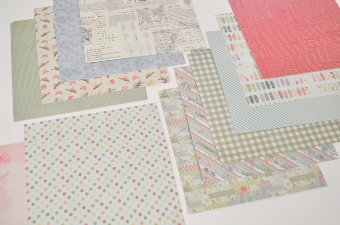 Дизайнерска крафт хартия, 24 листа в пакет, 15х15 см /Sa/