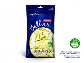 Балон цвят бледо жълт /light yellow/ пастел, диаметър 30 см, 10 бр. в пакет /Pd/