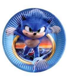 Хартиена чинийка Соник, 18 см диаметър,  10 бр. в опаковка /Pe/
