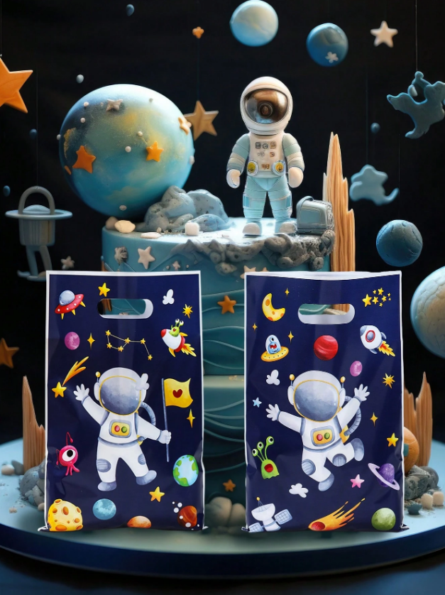 Подаръчни торбички, пликове за сладки Космос, планети,16х25см, 25 бр. в опаковка /Ch/