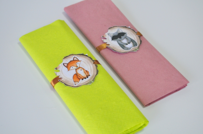 Парти салфетки Горски животни, 33х33 см, 6 бр. пакет