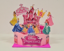 3Д Хартиена торта с декорация и персонализация Принцесите на Дисни