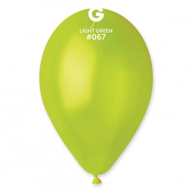 Балон светло зелен металик, диаметър 26 см, 10 бр. в пакет Gemar GM 90 #067 /Uk/