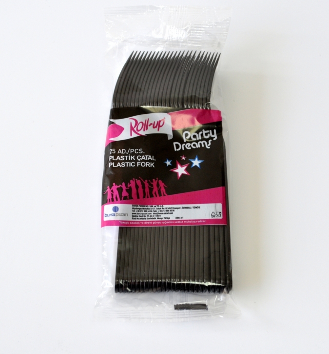 Парти вилички,  черни 10бр пакет