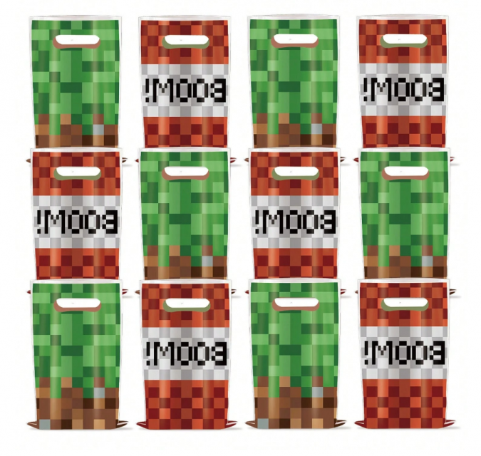 Подаръчни торбички за сладки, Майнкрафт, BOOM, 17х25см, 30 бр. в опаковка /Ch/