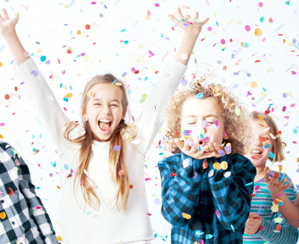 Сини Парти Конфети за Разкриване Пола на Бебето "Boy or Girl?", дължина 15 см /Gd/