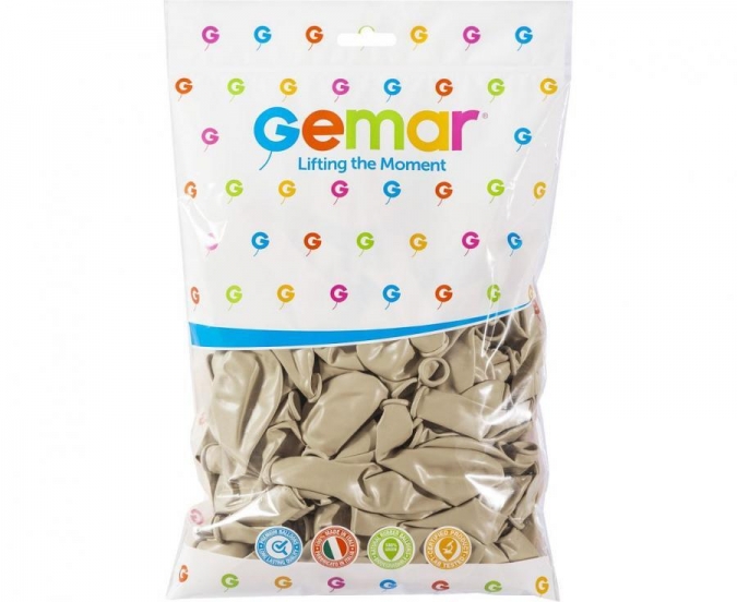 Балон цвят лате, Latte диаметър 30 см, 100 бр. в пакет, Gemar G110 #084 /Uk/