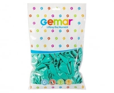 Балон цвят Аквамарин, диаметър 30 см, 100 бр. в пакет, Gemar G110 #050 /Uk/