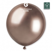 Балон хром, цвят розово злато, диаметър 33 см, 50 бр., Gemar GB120 #096 /UK/