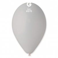 Балон цвят сив / Grey, диаметър 26 см, 100 бр. в пакет, Gemar G90 #070