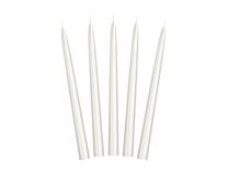 Свещ за декорация, цвят перла, 24см /Pd/