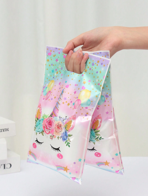 Подаръчни торбички, пликове за сладки Еднорог,16х25см, 25 бр. /Ch/
