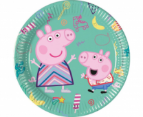 Хартиена парти чинийка Пепа Пиг / Peppa Pig 20 см. диаметър, 8 бр. в опаковка /Gd/