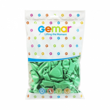 Балон цвят Мента зелен, диаметър 30 см, 100 бр. в пакет, Gemar G110 #077 /Uk/