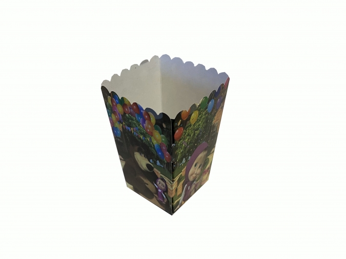 Кутийки за пуканки или сладки Маша и Мечока - 5 бр. в пакет /Mr/