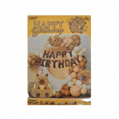 Комплект за украса с балони Капибара, 57 броя /Pe/