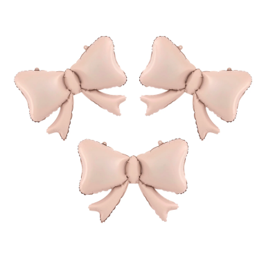 Фолиев балон Панделка, 55 см, 3бр., цвят розово шампанско /Pp/