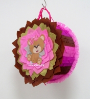 Пинята Розово Мече 40/40 см / Pinata Pink Bear