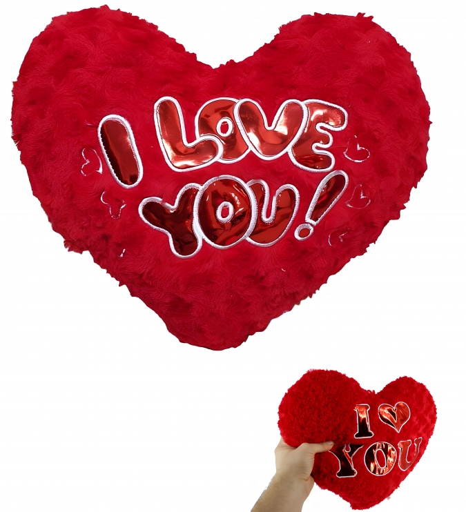 Плюшено сърце "I Love You", Свети Валентин, 20х15см /St/
