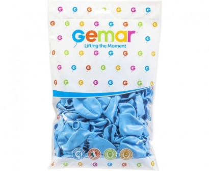 Балон цвят Бебешко син / Baby blue , диаметър 26 см, 100 бр. в пакет, Gemar G90 #072