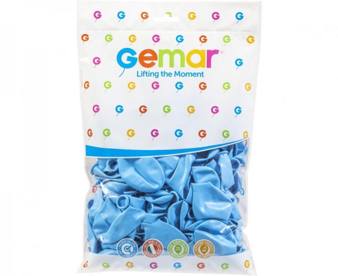 Балон цвят Бебешко син / Baby blue , диаметър 26 см, 100 бр. в пакет, Gemar G90 #072