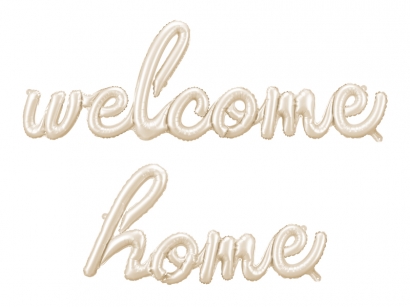 Фолиев надпис Welcome Home / Добре дошли у дома, 335x71см, капучино /Pd/