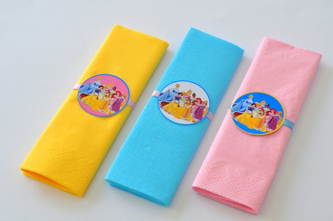 Парти салфетки Принцеси, 33х33 см, 6 бр. пакет