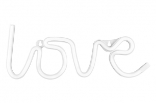 Светещ бял неонов USB Led надпис Love, 34,5х13см, /Pd/
