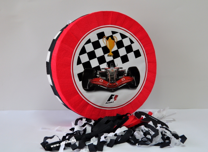 Пинята Формула 1, две лица 40х40 см