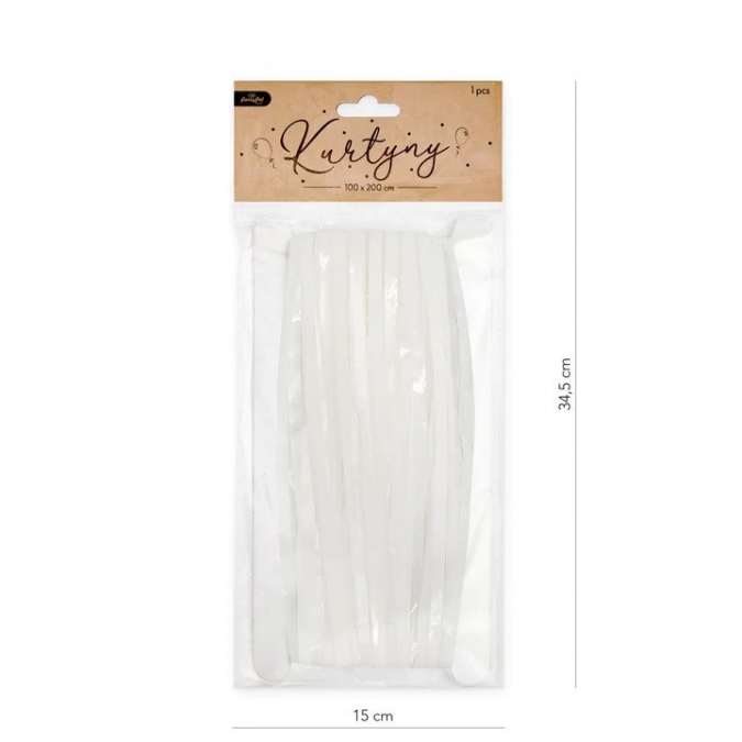 Ресни за декорация  /ПВЦ/ лъскави, цвят бяло 100х200см /Pp/