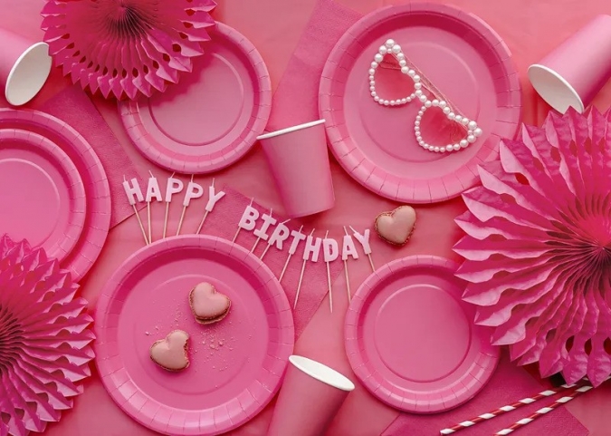 Парти салфетки 33х33 см, розови циклама /Pd/