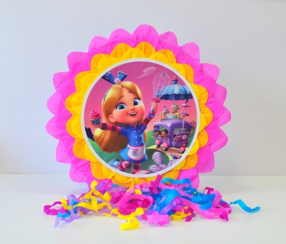 Пинята Алиса в приказната страна на сладкарството, две лица 40х40 см