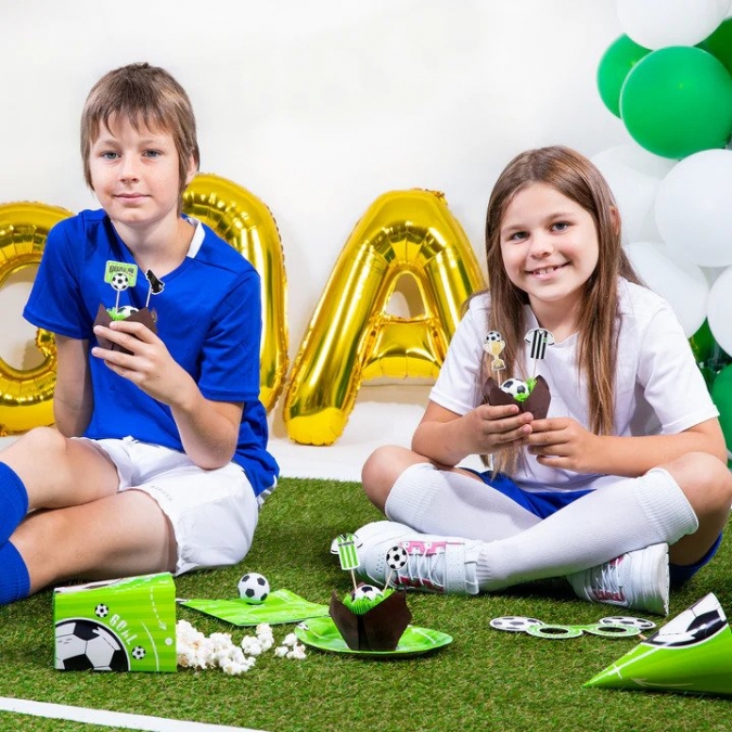 Топер за мъфини Футбол, 6 бр. в опаковка /Pp/