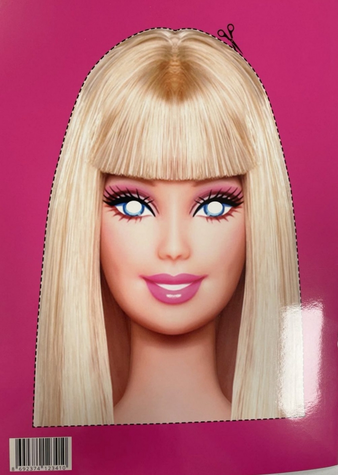 Книжка за оцветяване Барби, със стикери и 1 брой маска /Tr/