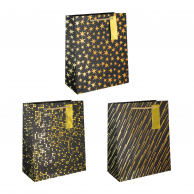 Луксозни подаръчни торбички със златни декорации 23х18см /Pp/