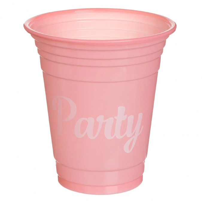 Пластмасови големи чашки Party, 50 бр. в пакет, 360 мл. 5 цвята /Mb/