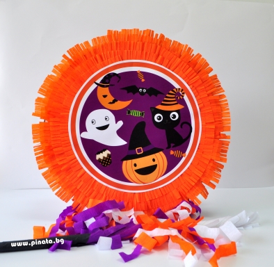 Пинята Хелоуин / Halloween, две лица 40х40 см