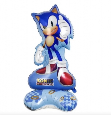 Голям стоящ фолиев балон Соник, 148 см /Pe/