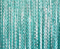 Ресни за декорация тип спирали /ПВЦ/, цвят тюркоаз и звезди, 100х200см /Gd/