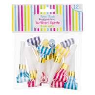 Парти свирки различни цветове, 12 бр.  в опаковка /mb/